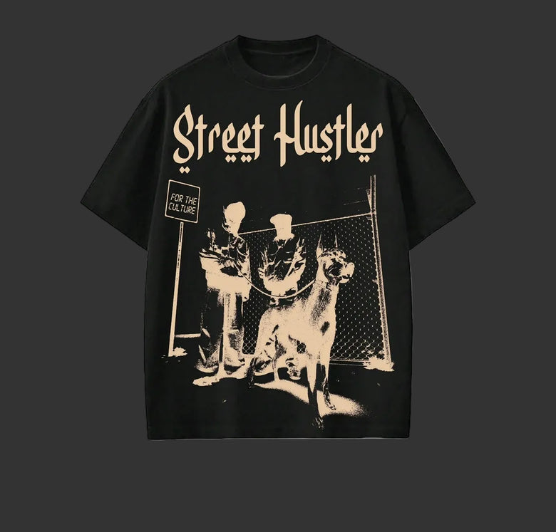 STREET HUSTLER C BLACK T-SHIRT