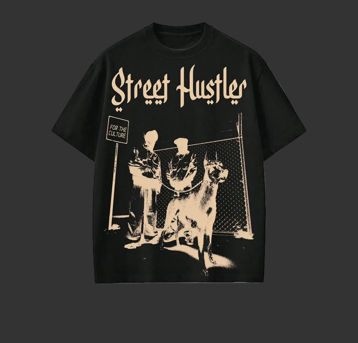 STREET HUSTLER C BLACK T-SHIRT