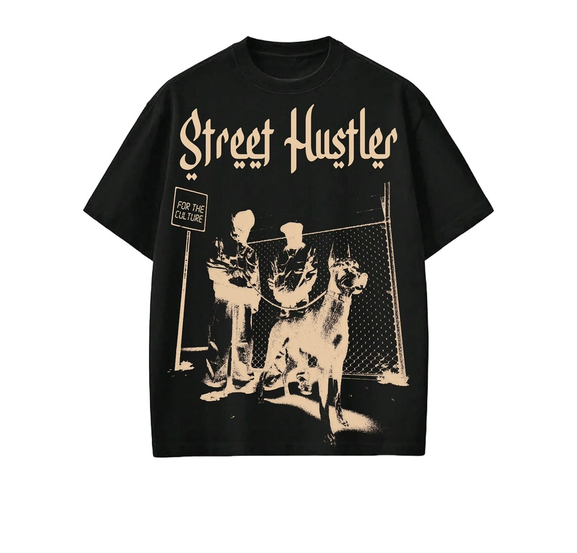 STREET HUSTLER C BLACK T-SHIRT