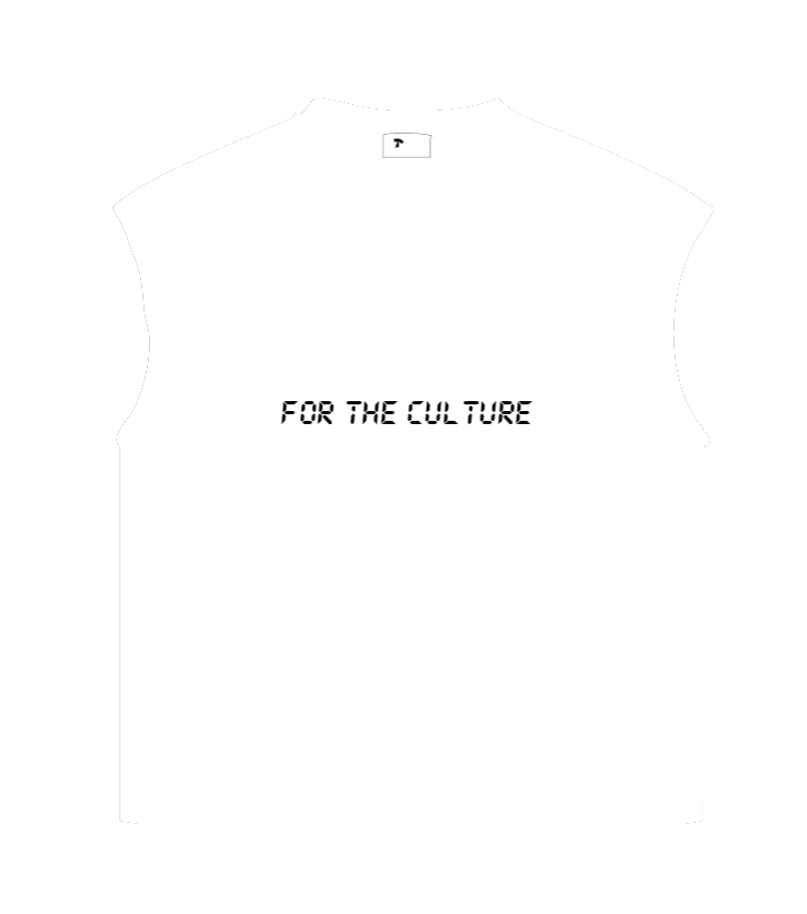 SLEEVELESS WHITE T-SHIRT [FOR THE CULTURE]